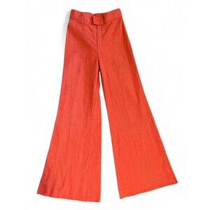 True Vintage Stuffed Brand Jeans Flare Leg Pants Orange 70's Mod